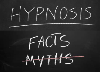 Tafel mit Überschrift Hypnosis Facts und Myths