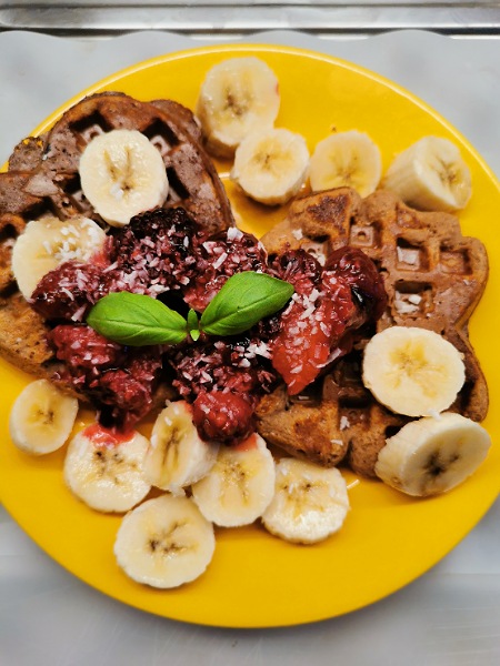 Waffeln mit Beeren